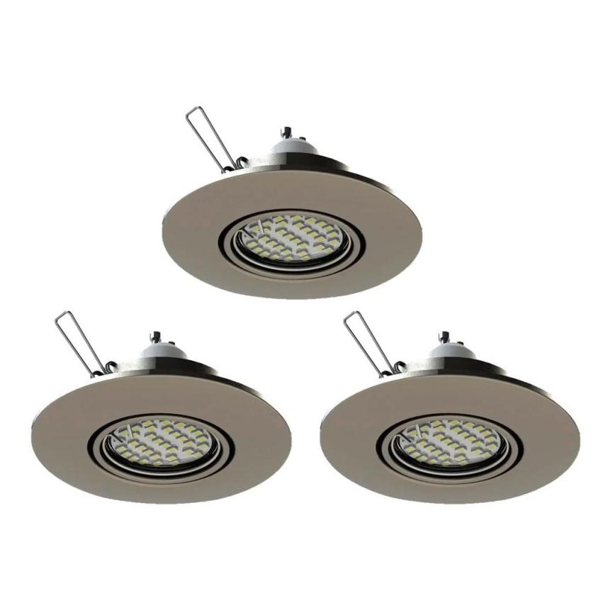 Eglo 78705 - SET 3x LED Recessed light PENETO 1xGU10/3,3W/230V chrome