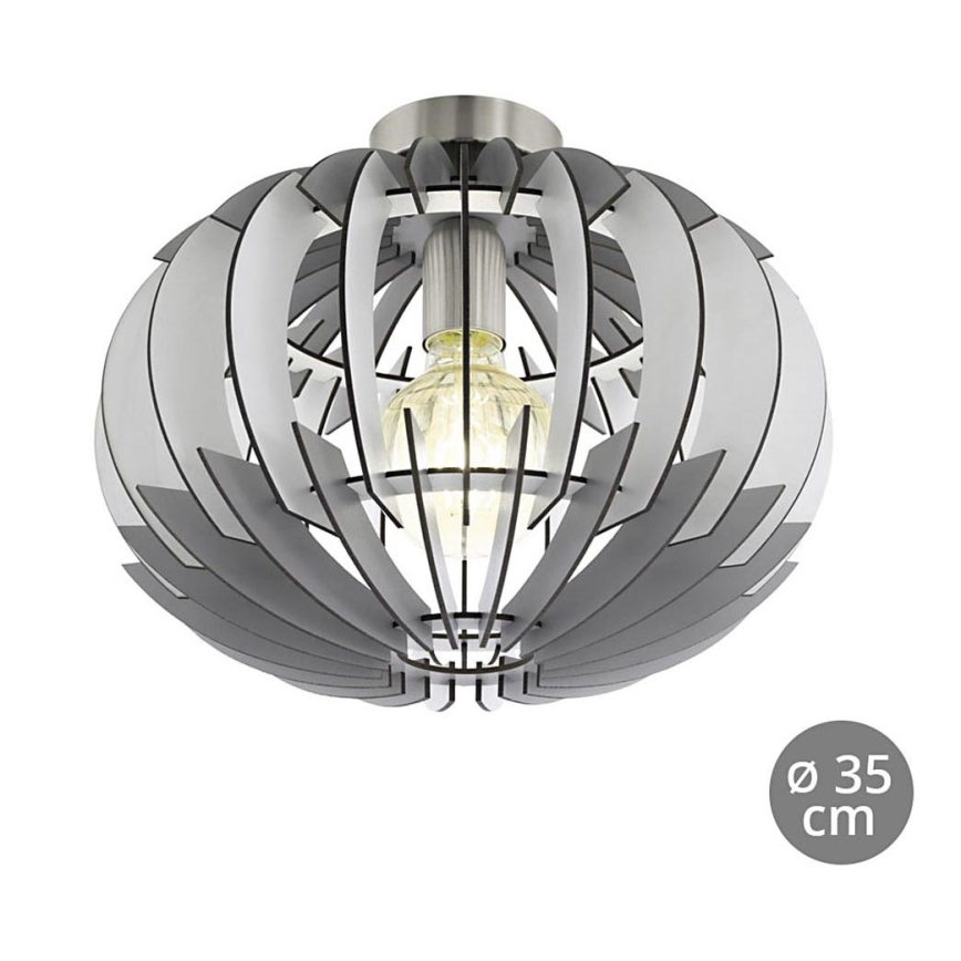 Eglo 79137 - Ceiling light OLMERO 1xE27/60W/230V šedo-white