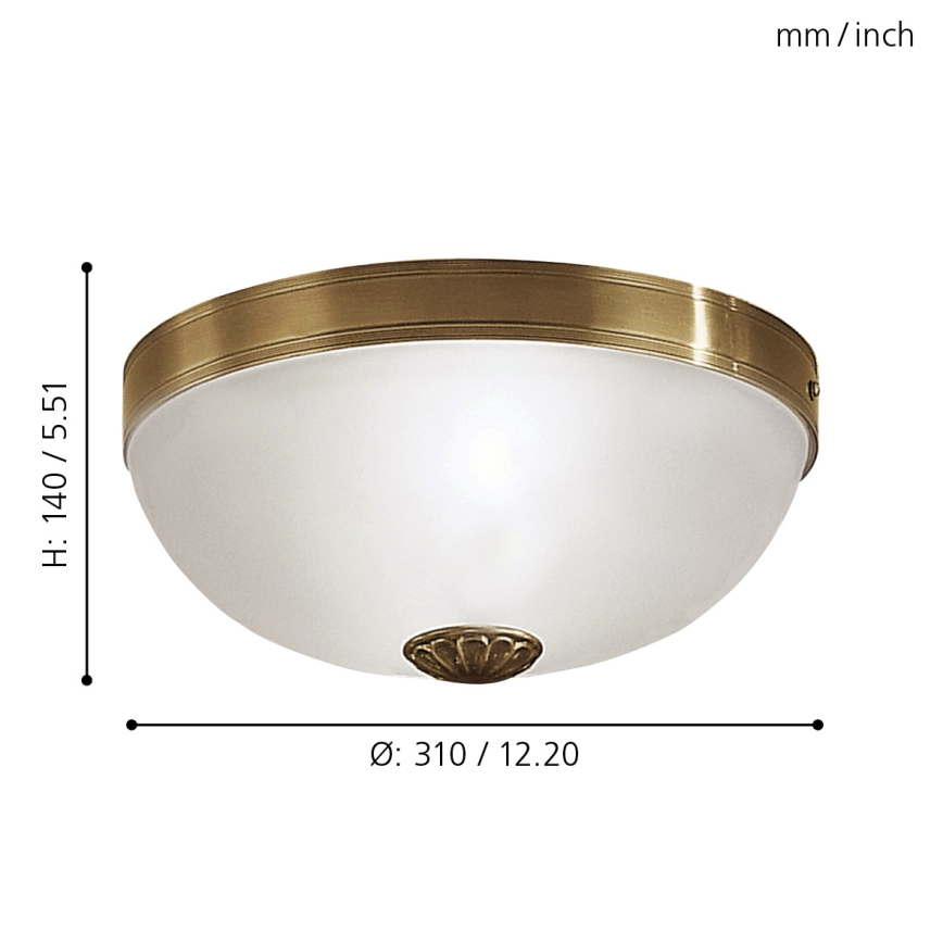 EGLO - Ceiling light 2xE27/60W/230V