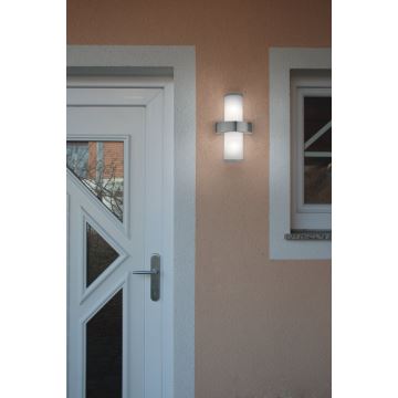 Eglo - Outdoor wall light 2xE27/60W silver / white