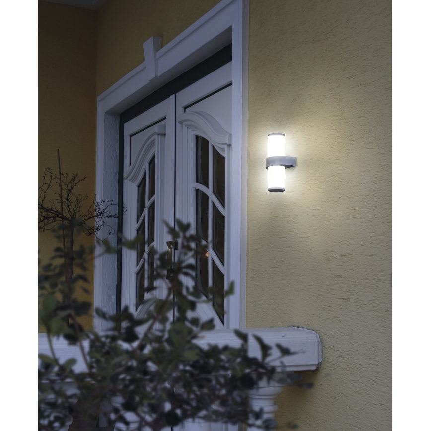 Eglo - Outdoor wall light 2xE27/60W silver / white