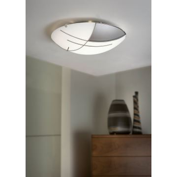 Eglo - Wall / ceiling light 1x E27/60W silver / white