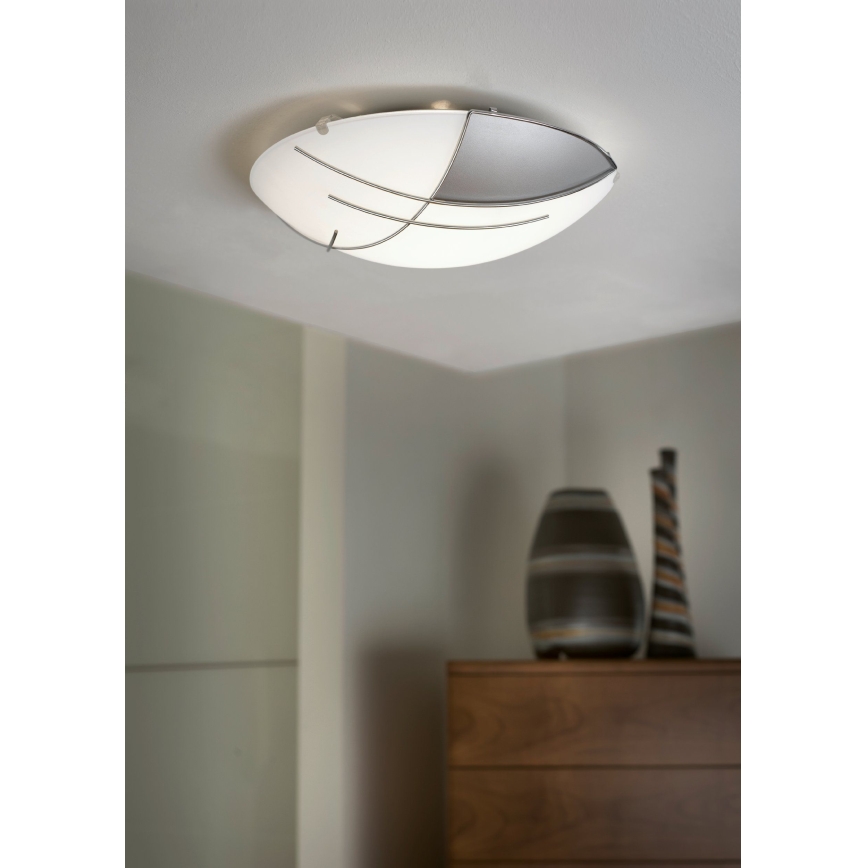 Eglo - Wall / ceiling light 1x E27/60W silver / white