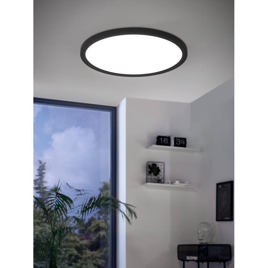 Eglo - LED RGBW Dimmable ceiling light LED/14,6W/230V black ZigBee