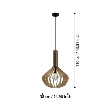 Eglo - Chandelier on a string 1xE27/40W/230V d. 38 cm beige