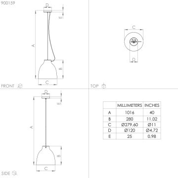 Eglo - Chandelier on a string 1xE27/40W/230V grey