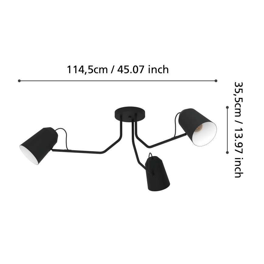 Eglo - Surface-mounted chandelier 3xE27/25W/230V