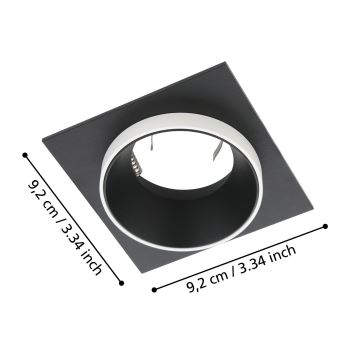 Eglo - Recessed light 1xGU10/35W/230V black