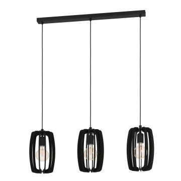 Eglo - Chandelier on a string 3xE27/40W/230V black