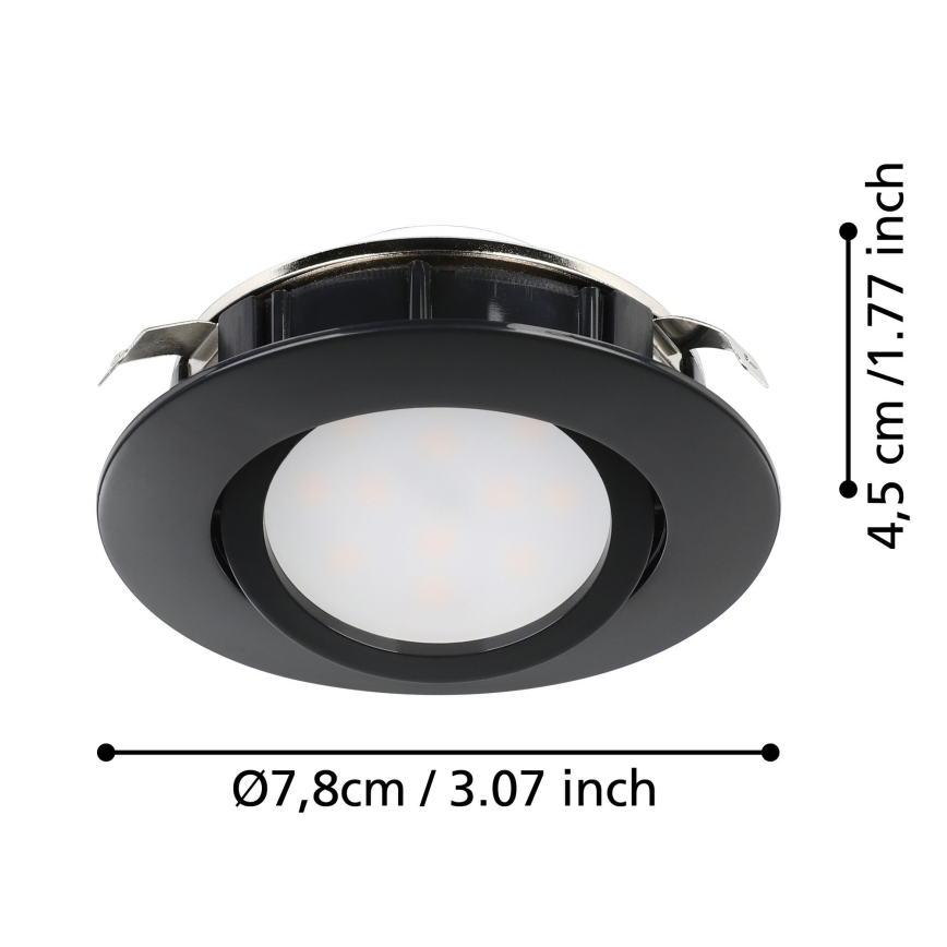 Eglo - SET 3x LED Dimmable recessed light PINEDA LED/5,5W/230V