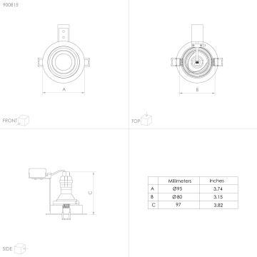 Eglo - Recessed light 1xGU10/35W/230V anthracite