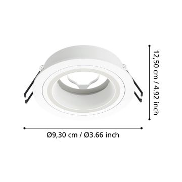 Eglo - Recessed light 1xGU10/35W/230V white