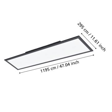 Eglo - LED Ceiling light LED/33W/230V 120x30 cm black