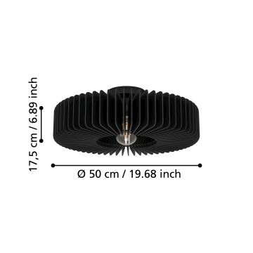 Eglo - Ceiling light 1xE27/40W/230V black