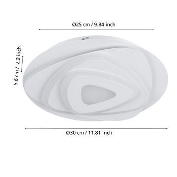 Eglo - LED Ceiling light LED/14,7W/230V d. 30 cm