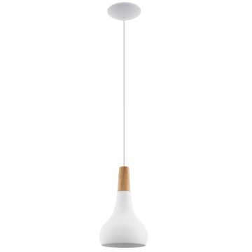 Eglo - Chandelier on a string 1xE27/60W/230V d. 18 cm white - FSC certified