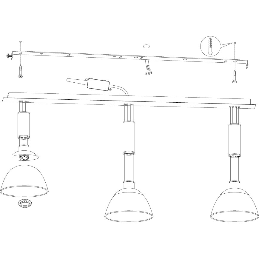 Eglo 93468 - LED pendant light MONTEFIO 3xLED/6W/230V