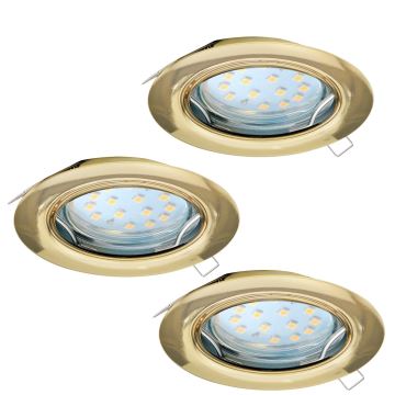 Eglo - SET 3x LED Recessed light PENETO 3xGU10-LED/3W/230V