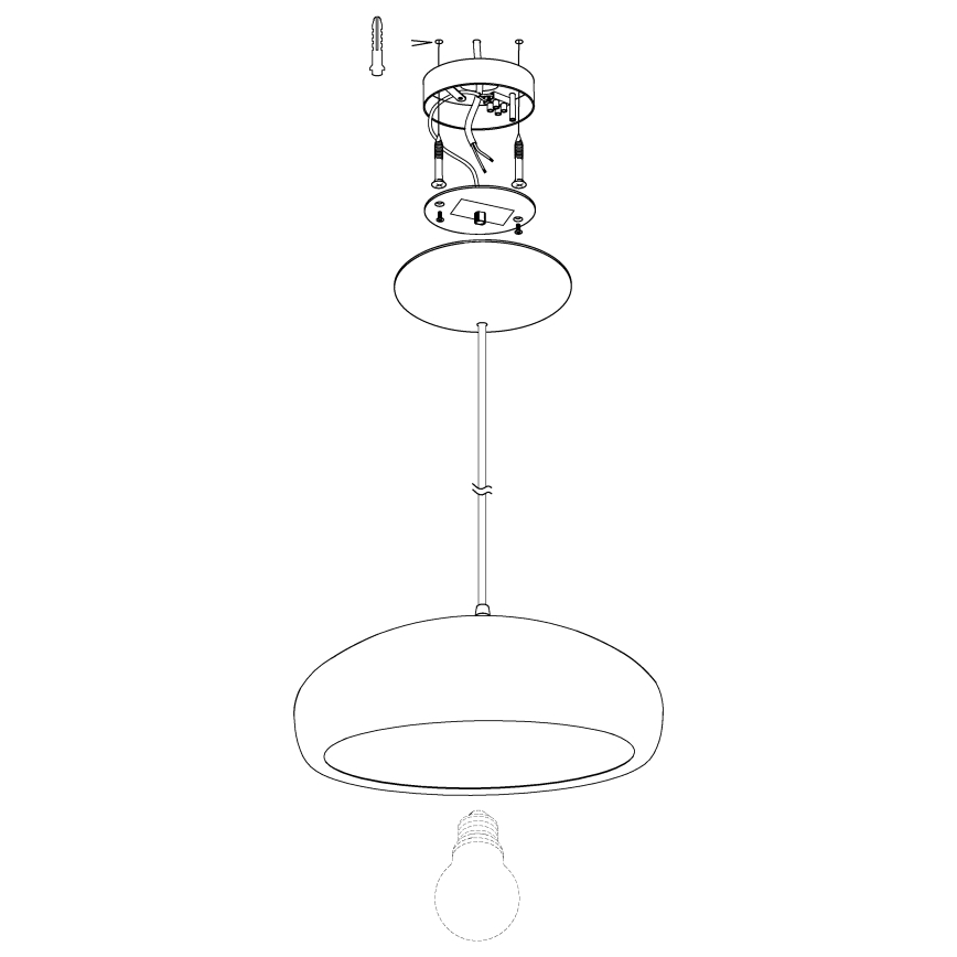 Eglo - Chandelier 1xE27/60W/230V