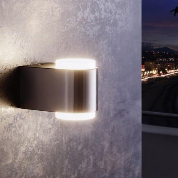 Eglo 95079 - Outdoor wall light BRIONES 2xLED/3W/230V IP44