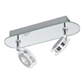 Eglo 95278 - LED bathroom spotlight AGUEDA 2xLED/3.3W/230V