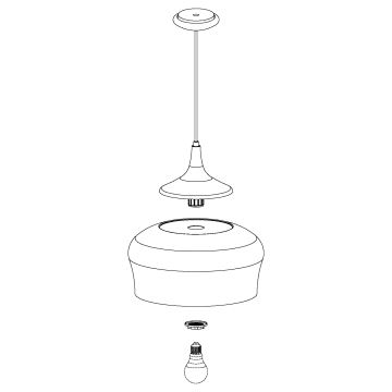 Eglo - Chandelier 1xE27/60W/230V