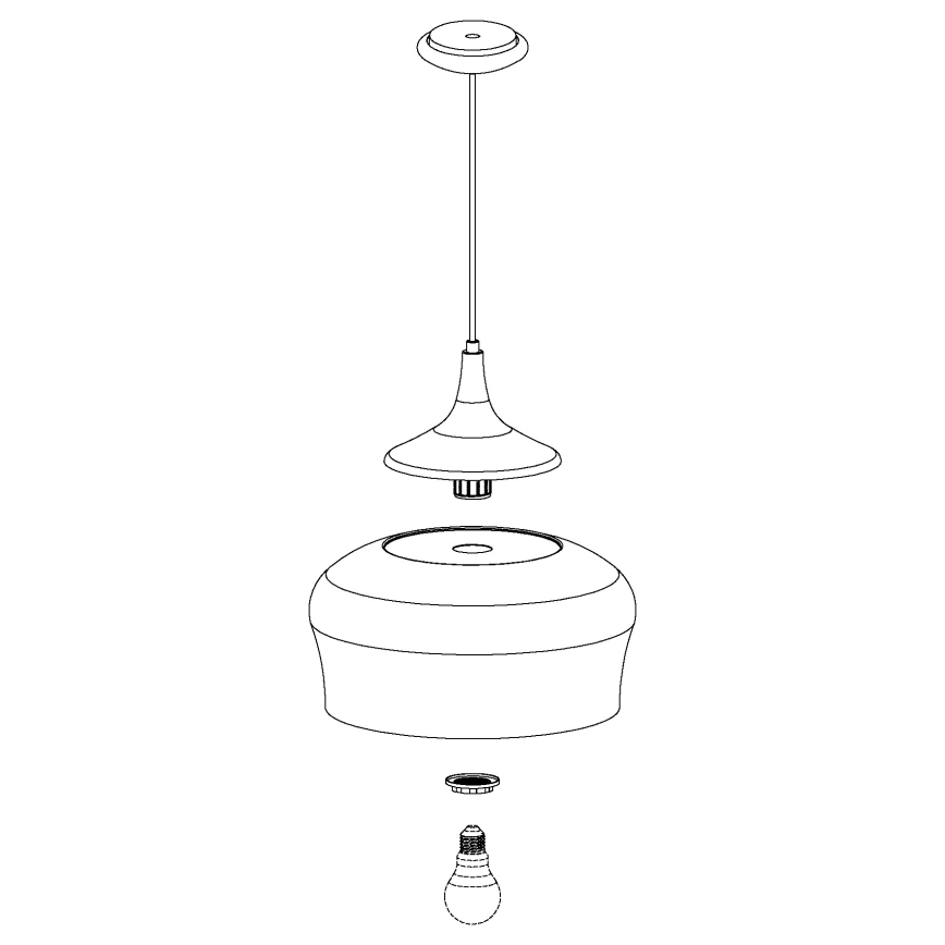 Eglo - Chandelier 1xE27/60W/230V