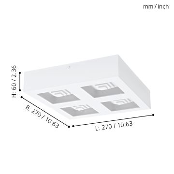 Eglo - LED ceiling light 4xLED/6.3W/230V