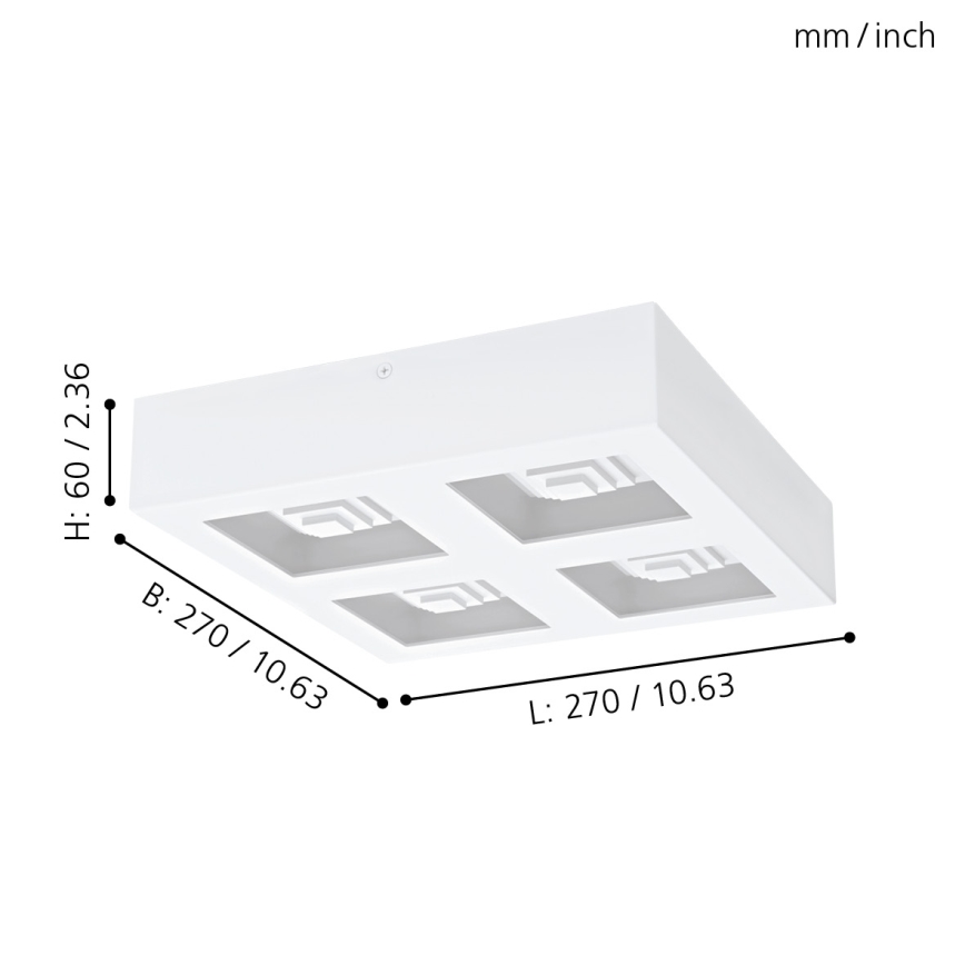 Eglo - LED ceiling light 4xLED/6.3W/230V