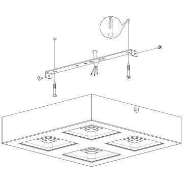 Eglo - LED ceiling light 4xLED/6.3W/230V