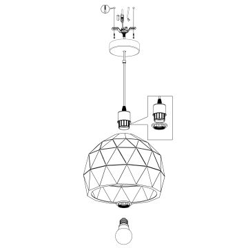 Eglo - Chandelier on a string 1xE27/60W/230V