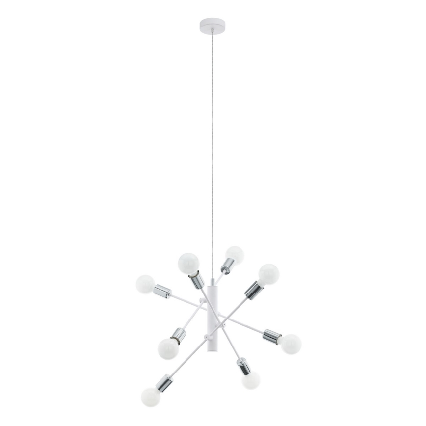 Eglo - Chandelier on a string 8xE27/60W/230V white