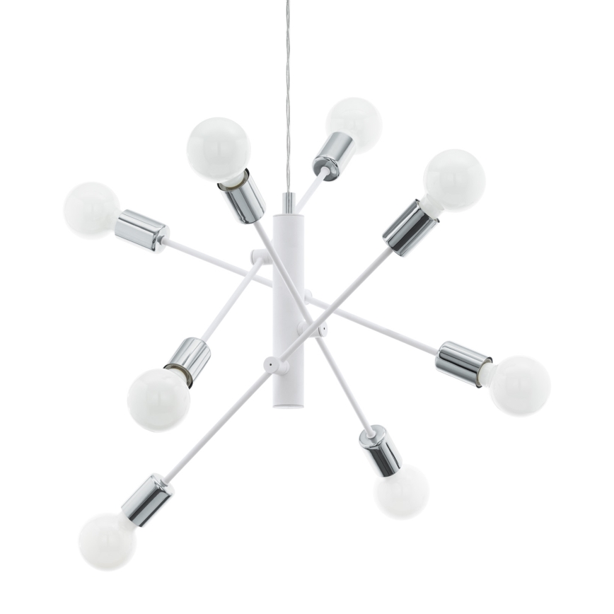 Eglo - Chandelier on a string 8xE27/60W/230V white