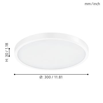 Eglo - LED Dimmable ceiling light LED/20W/230V + remote control