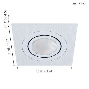 Eglo - LED Recessed light 1xGU10/5W/230V