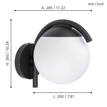 Eglo - Outdoor wall light 1xE27/28W/230V IP44