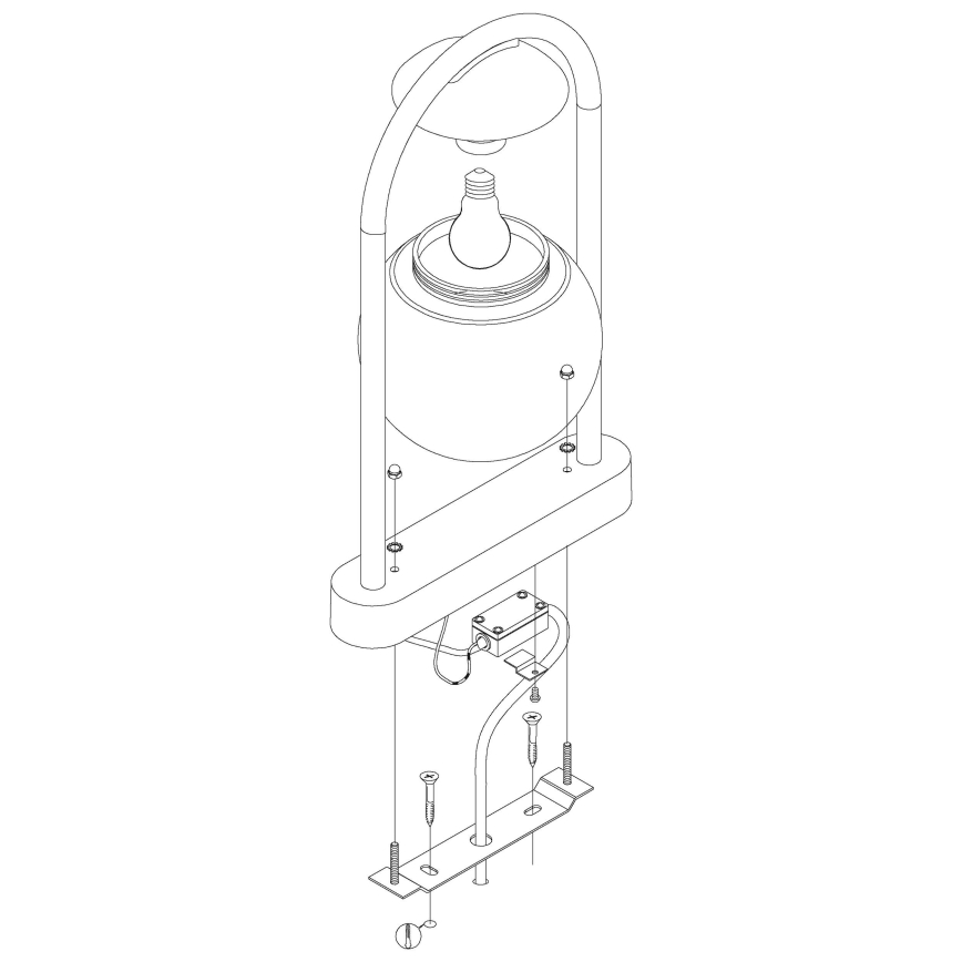 Eglo - Outdoor lamp 1xE27/28W/230V IP44