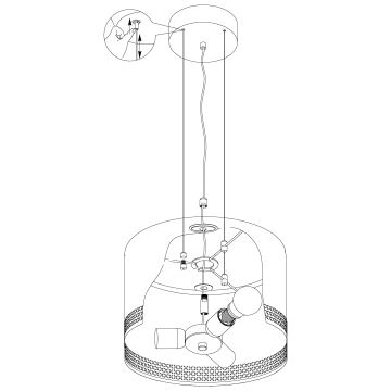 Eglo - Chandelier on a string 3xE27/40W/230V