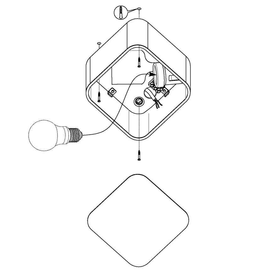 Eglo - Ceiling light 1xE27/28W/230V