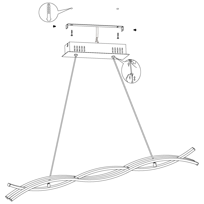 Eglo - LED Chandelier on a string LED/36W/230V