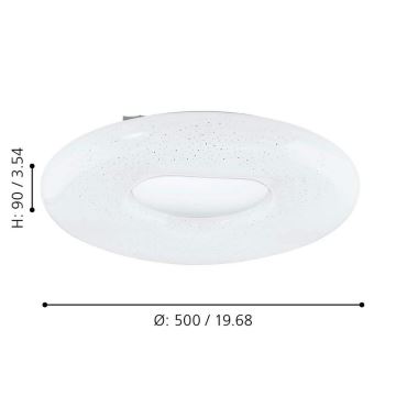 Eglo - LED Dimmable ceiling light LED/24W/230V + remote control