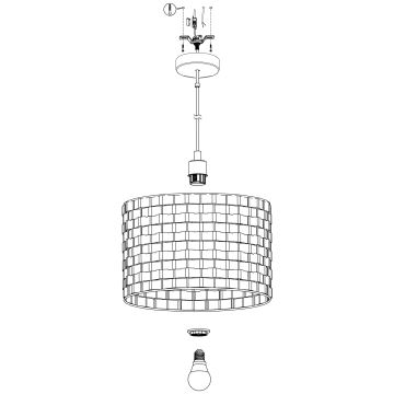 Eglo - Chandelier on a string 1xE27/40W/230V d. 38 cm