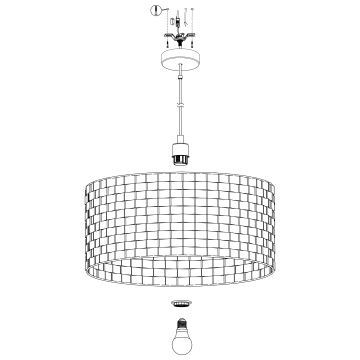 Eglo - Chandelier on a string 1xE27/40W/230V d. 55 cm