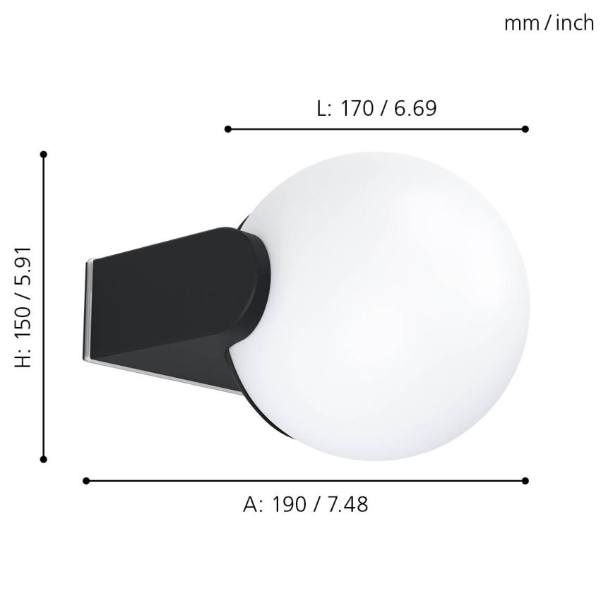 Eglo - Outdoor wall light 1xE27/15W/230V IP44