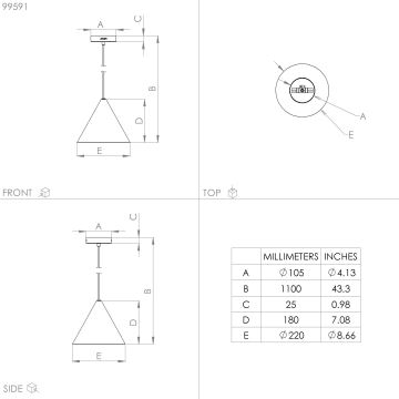 Eglo - Chandelier on a string 1xE27/40W/230V