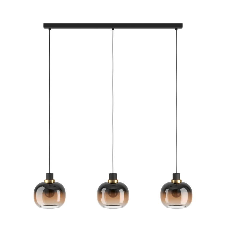 Eglo - Chandelier on a string 3xE27/40W/230V brown