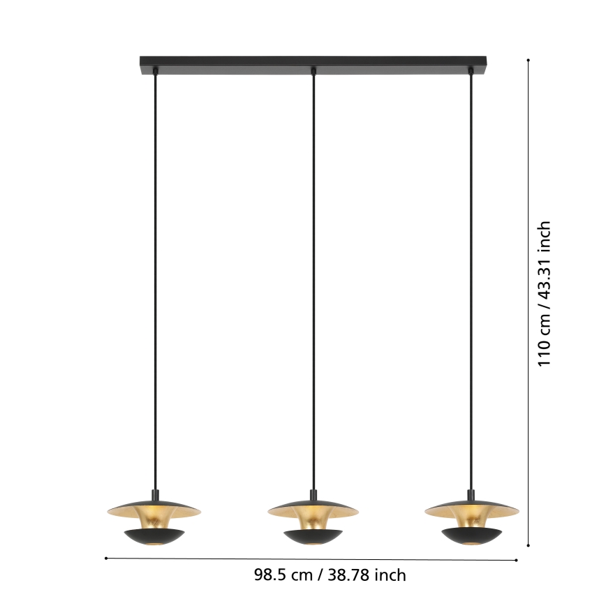 Eglo - LED Chandelier on a string 3xGU10/4,5W/230V