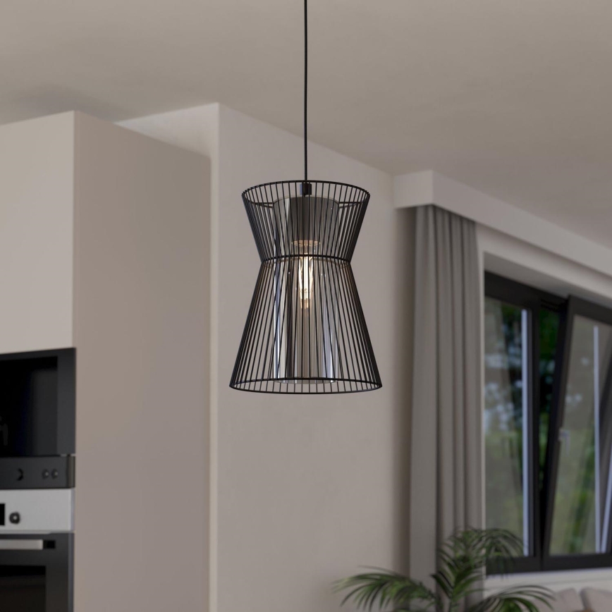 Eglo - Chandelier on a string 1xE27/40W/230V black