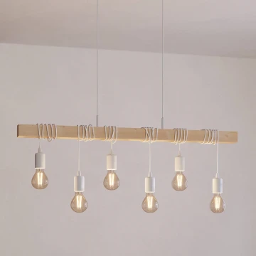 Eglo - Chandelier on a string 6xE27/60W/230V