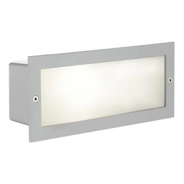 EGLO - Outdoor recessed light 1xE27/60W silver/white IP44